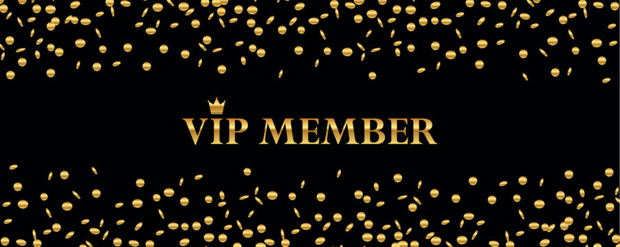 golden ticket text on dark background with confetti vector illustration