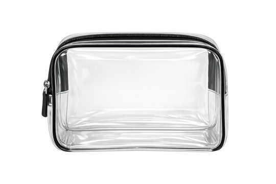 Clear pvc transparent toiletry bag for organizing travel essentials