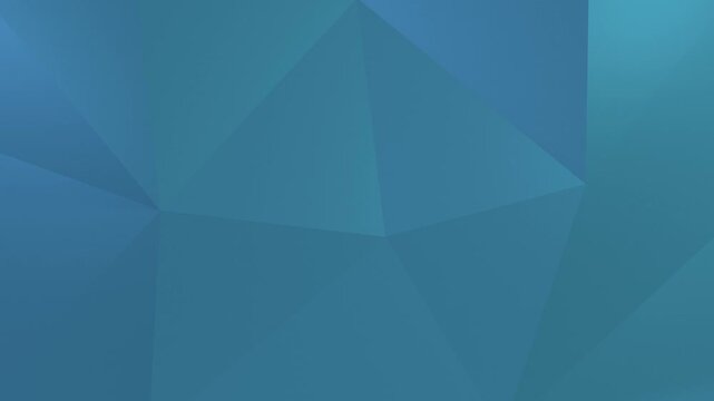 3D Blue Low Poly Geometric Abstract Background Animation Seamless Loop