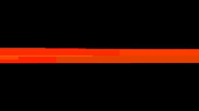 Vibrant Red-Orange Horizontal Bar on Black - Glitch Tech Interface