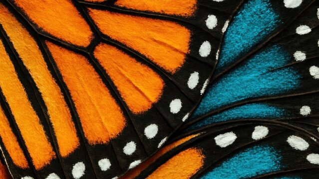 Vibrant butterfly wings closeup wallpaper