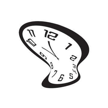 Deformed wall clock designed with simple details