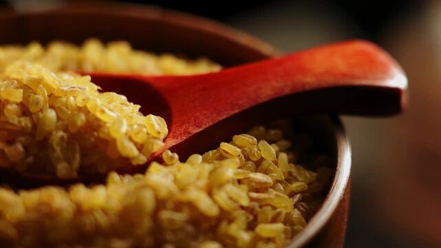 Cooking bulgur with simple steps and delicious ingredients from kitchen
