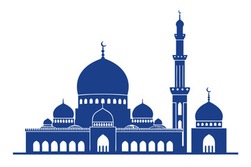 Fototapeta premium Mosque Dome And Minaret Bold Royal High-Quality Stock Image Great for Commercial Projects