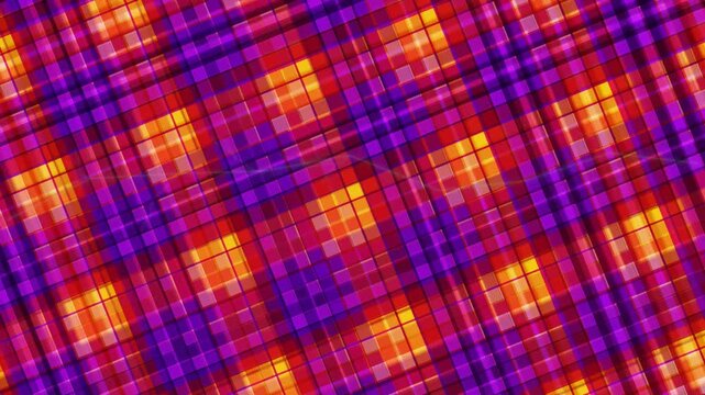 Vibrant digital pattern features orange, purple, and pink hues in a grid-like design ino 39