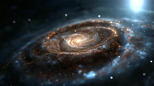 Detailed view of milky way galaxy's intricate structure, cosmic visualization graphic, astronomical detail display, galactic formation scene, universe structure perspective,