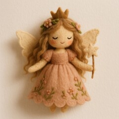 Fototapeta premium Whimsical felt fairy doll art