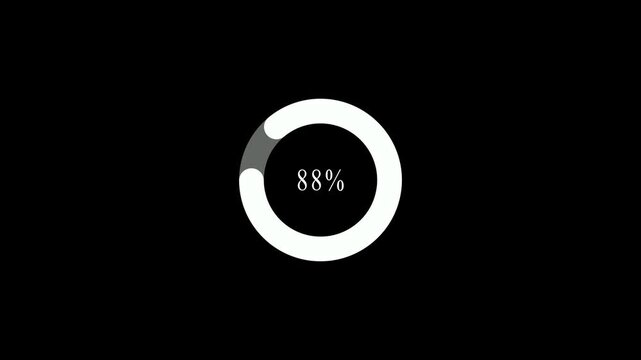 Simple Circle Loading loop animation on the white background. 4K resolution video of loading icon animation.