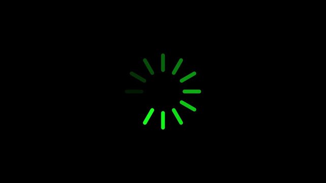 Science Loading white Circle Ring on black background. 100 in the loading ring. Loading Transfer Download Animation from zero to one hundred percent 4k animation