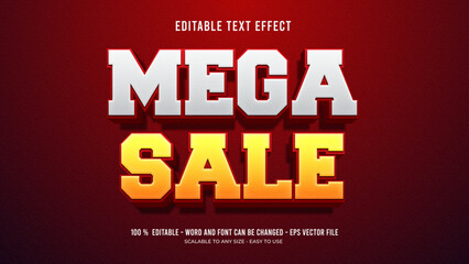 mge sale editable text effect 3d	