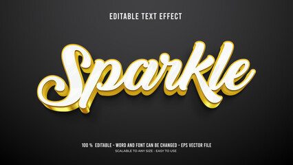 sparkle editable text effect 3d	