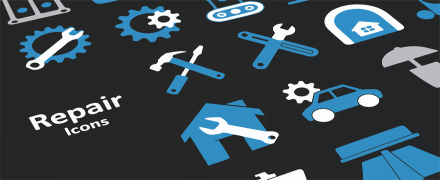 A set of repair icons