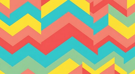 Obraz premium Vibrant zigzag patterns create a dynamic and eye-catching visual experience