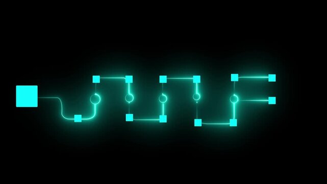 Decision tree diagram. Scenario analysis and strategic planning. AI and machine learning algorithms. Businessperson tapping the diagram.