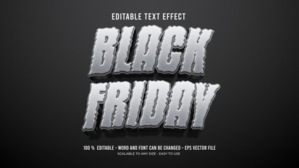 black friday editable text effect 3d	