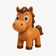 Fototapeta premium Cute cartoon horse illustration.