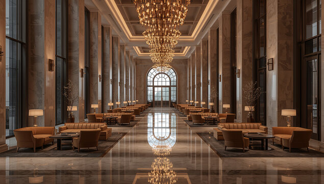 待ち合わせに使える落ち着いた雰囲気のホテルロビーラウンジ