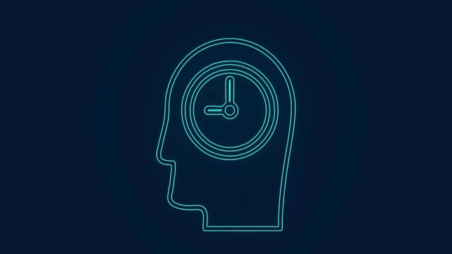 A head with a clock inside