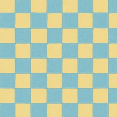 Yellow blue checkered pattern