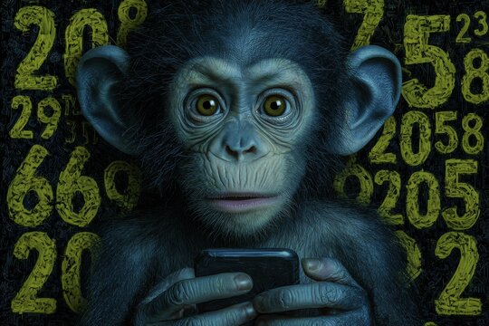 Ape's nighttime smartphone scare: a cute encounter. Cryptocurrency scams explained. The dark reality behind crypto trading nobody wants to talk about. Anthropomorphic ape. Crypto trap warning.