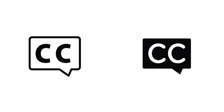 Closed caption icon graphic design vector symbols. Best for Graphics