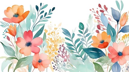 Obraz premium Abstract floral art background