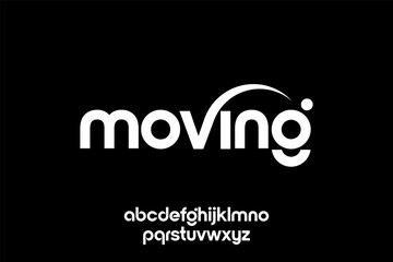 Modern Moving Logo Design with Alphabet Characters.