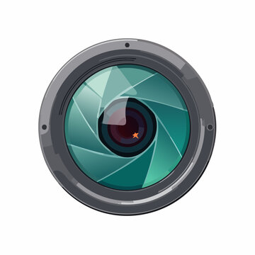 Objectif d&rsquo;appareil photo en gros plan avec reflet