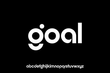 Obraz premium Modern minimalist typography logo design for the word goal.
