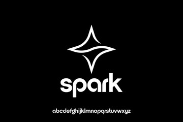 Obraz premium Modern Spark Logo Design with Abstract Star Symbol and Typography.