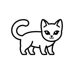 Fototapeta premium Simple Cat Outline
