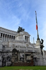 Rome, Italy 09.02.2020: Vittoriale monument at Piazza Venezia in Rome