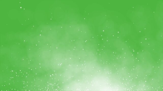  4k Smoke motion graphic effect on green screen background. Realistic snow fall on green screen 4k video. Dust particals flying against green background. 