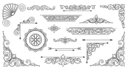 Ornament frame with vintage certificate design elements