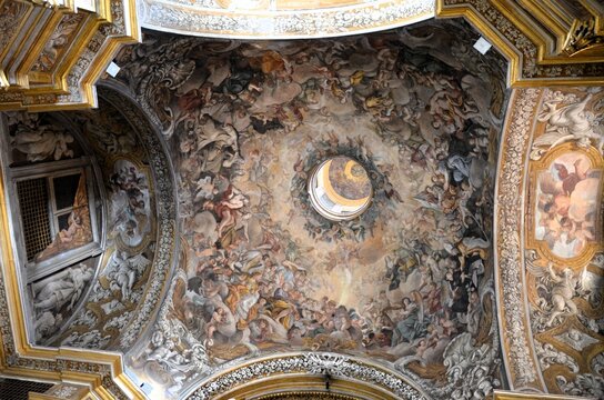 Rome, Italy 09.02.2019: Interior of Santa Rita da Cascia alle Vergini