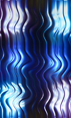Abstract Blue Liquid Wave Background with Glossy Neon Flow, Futuristic Digital Energy Texture, Fluid Technology Pattern