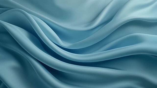 スモーキーパステルブルーのサテン表面が、滑らかなレイヤーカーブを描く抽象映像です。
布の重なりと柔らかなシャドウトランジションが、上品で落ち着いた印象を演出します。
高解像度の描写により、質感や階調の美しさを繊細に表現しています。