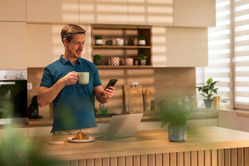 Man Checking Socials In The Morning