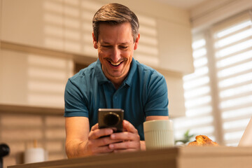 Man Checking Socials