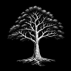 vector tree silhouette