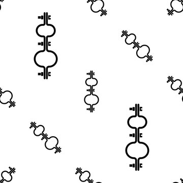 Pipe Clamp Icon Seamless Pattern, Pipe Holder