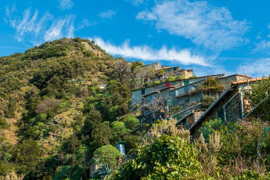 Liguria's coastline, Monesteroli hike, Cinque Terre. Italy