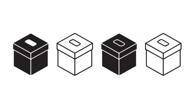 Box icon set. box vector icon, package, parce