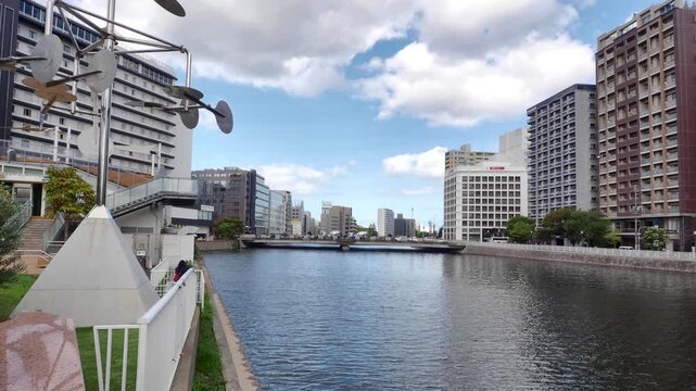 福岡の那珂川リバーサイドの風景③