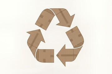 3D Illustration of Cardboard Box Symbol for Sustainable Packaging and Zero Waste Concept