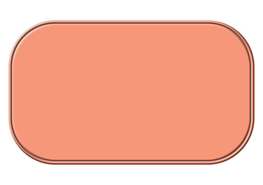 Orange Rounded Rectangle Button Blank UI Banner PNG