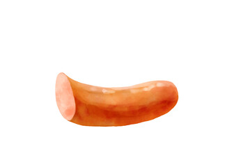 半分にしたウィンナーのイラスト