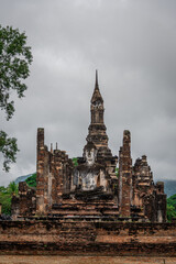 Buddha at historical park ot the town of Sukhotai ,in Thailand