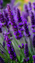 Fototapeta premium Beautiful Lavender Flower – Botanical Purple Floral Herb