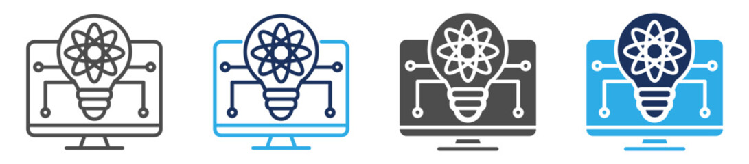 Obraz premium computer service icon set multiple concept